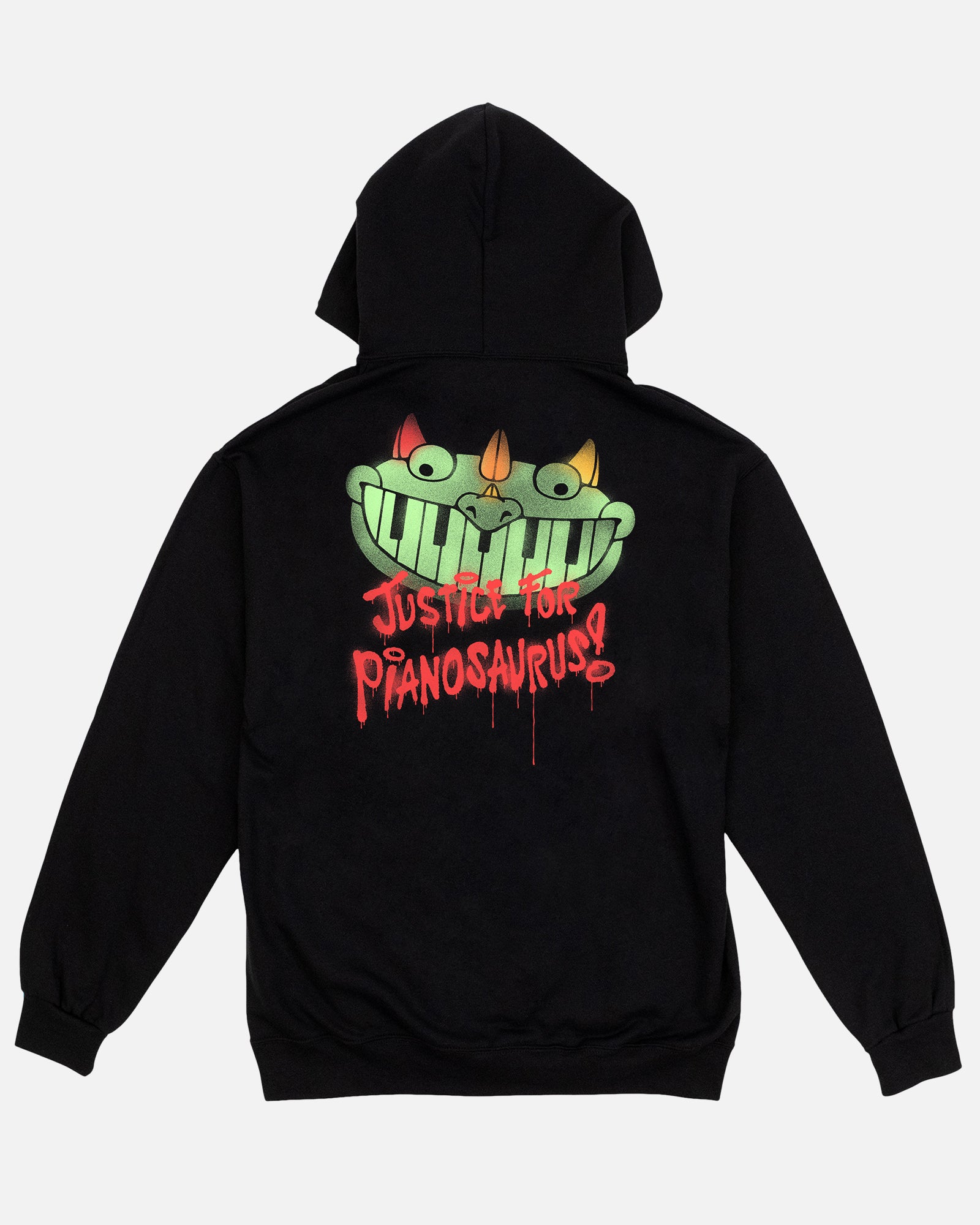 Unisex Black Cotton Hoodie | Justice For Pianosaurus