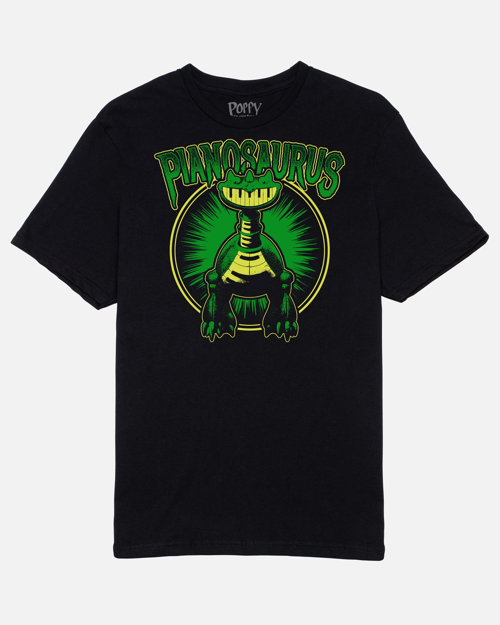 Black Cotton Unisex T-Shirt | Pianosaurus Official