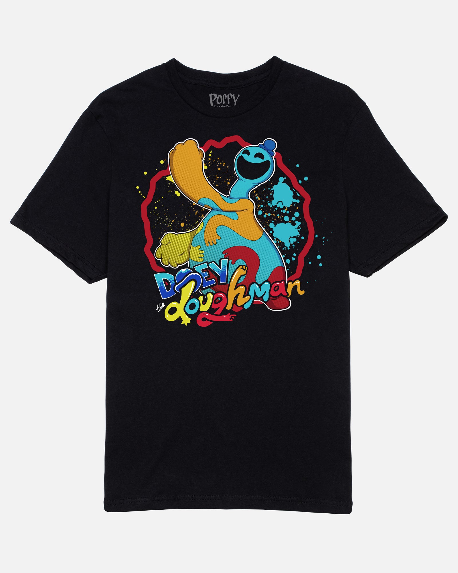 Black Cotton T-Shirt for Men, Women & Kids | Doey The Doughman