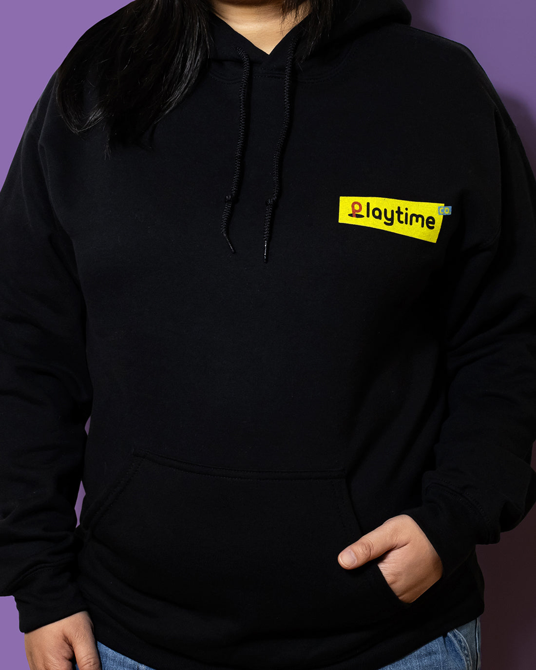 Black Drawstring Hoodie for Men & Women | 100% Cotton | Yarnaby Attack