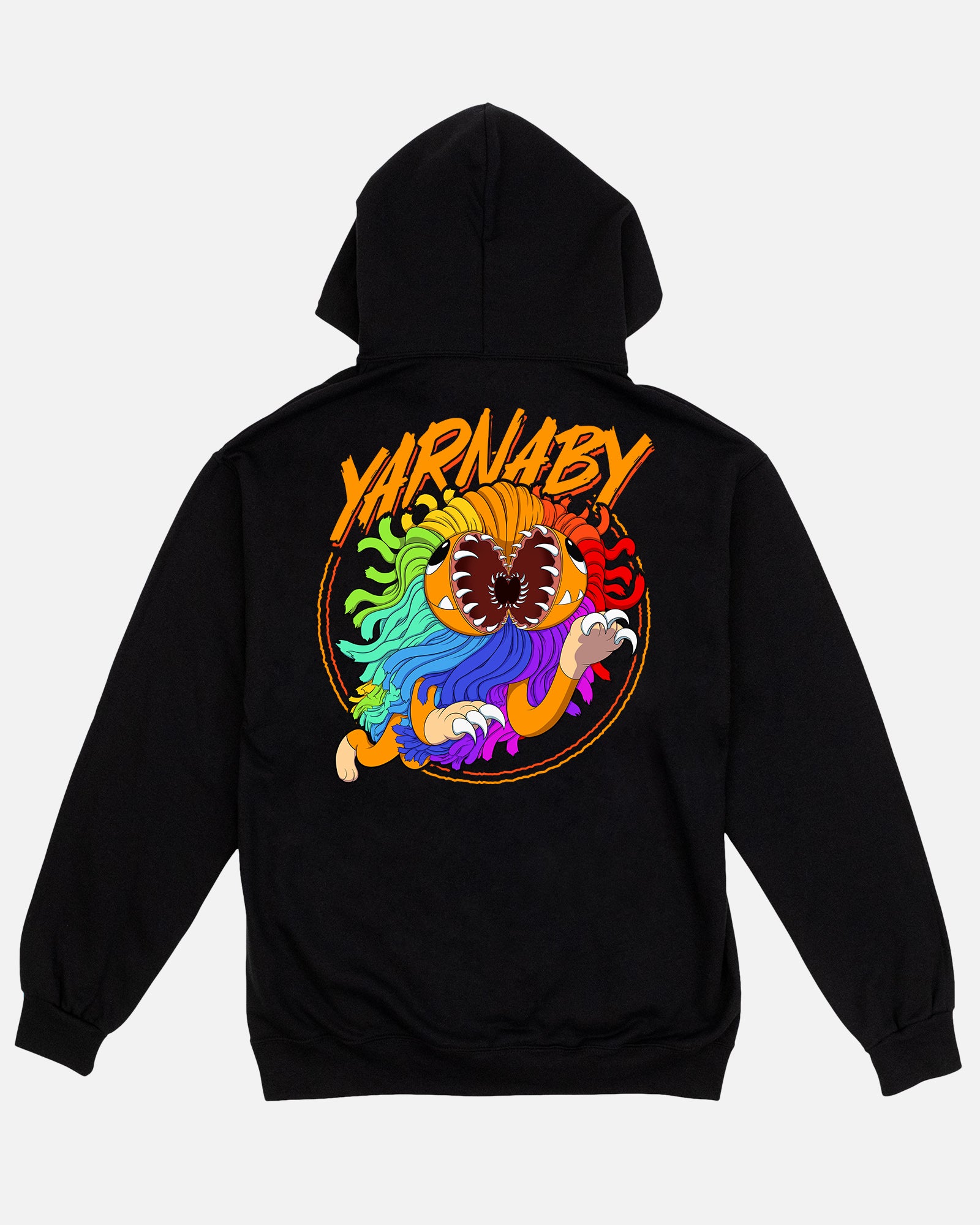 Black Drawstring Hoodie for Men & Women | 100% Cotton | Yarnaby Attack