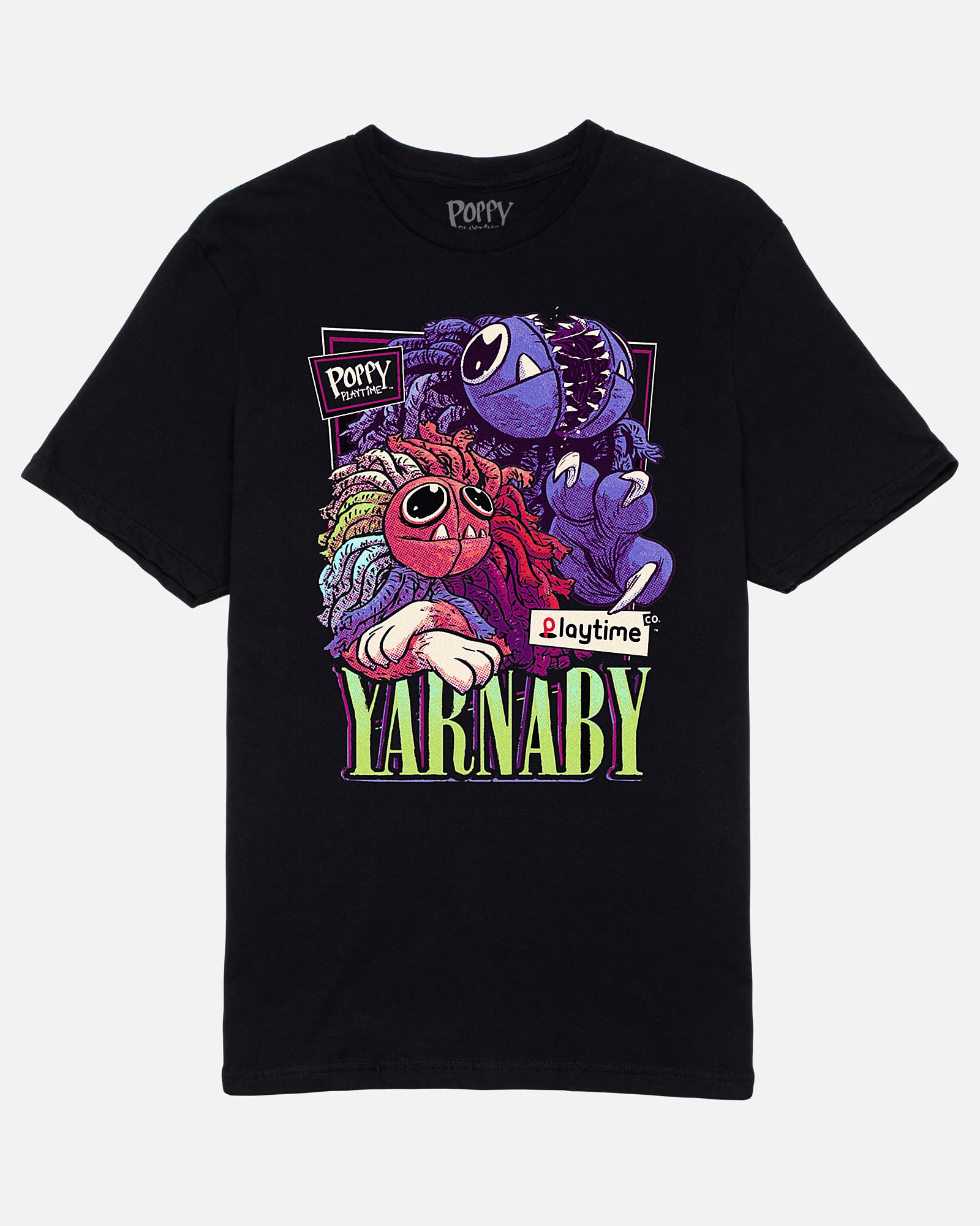Black Cotton Unisex Tee with Lounging Portrait | Yarnaby