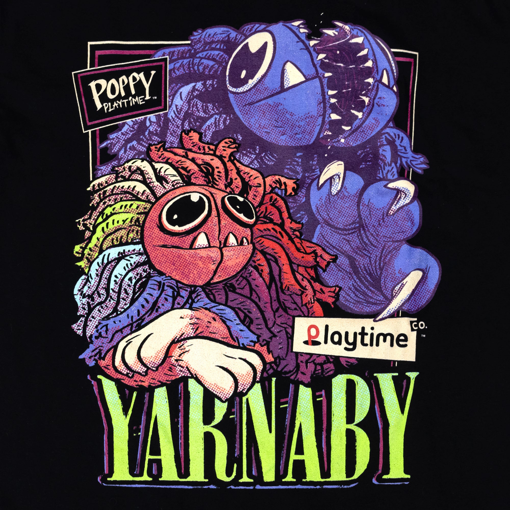 Black Cotton Unisex Tee with Lounging Portrait | Yarnaby