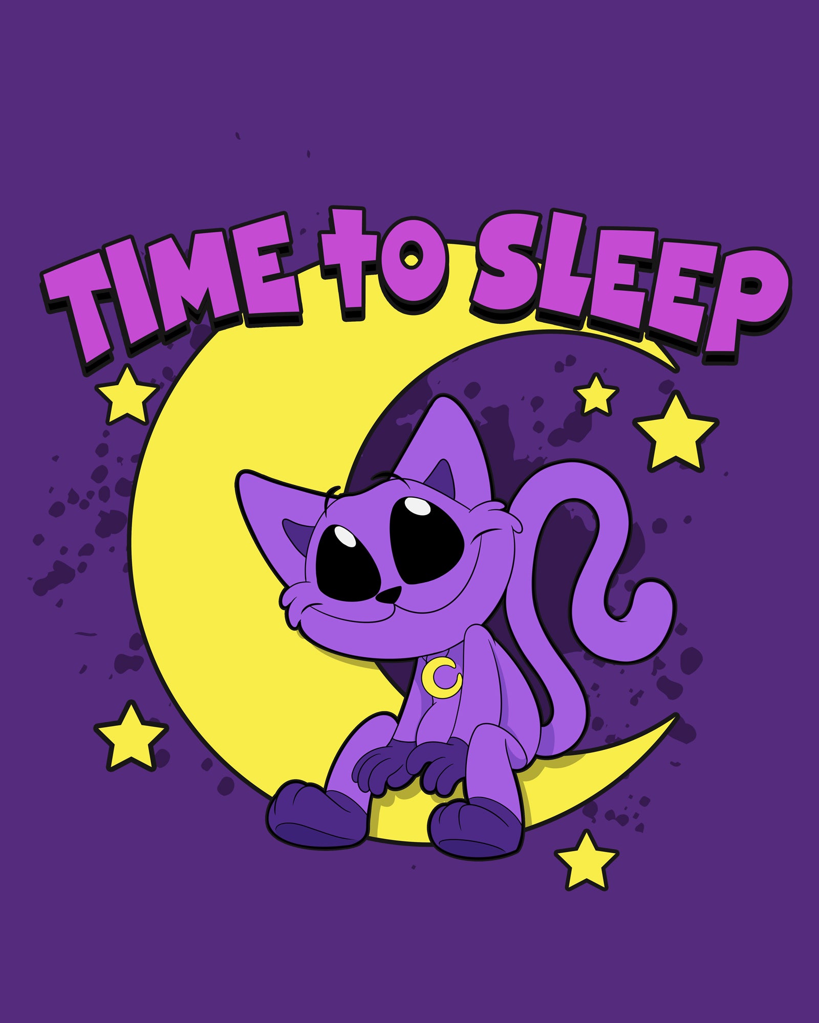 Purple Cotton CatNap Sleep Tee | Unisex & Kids Sizes