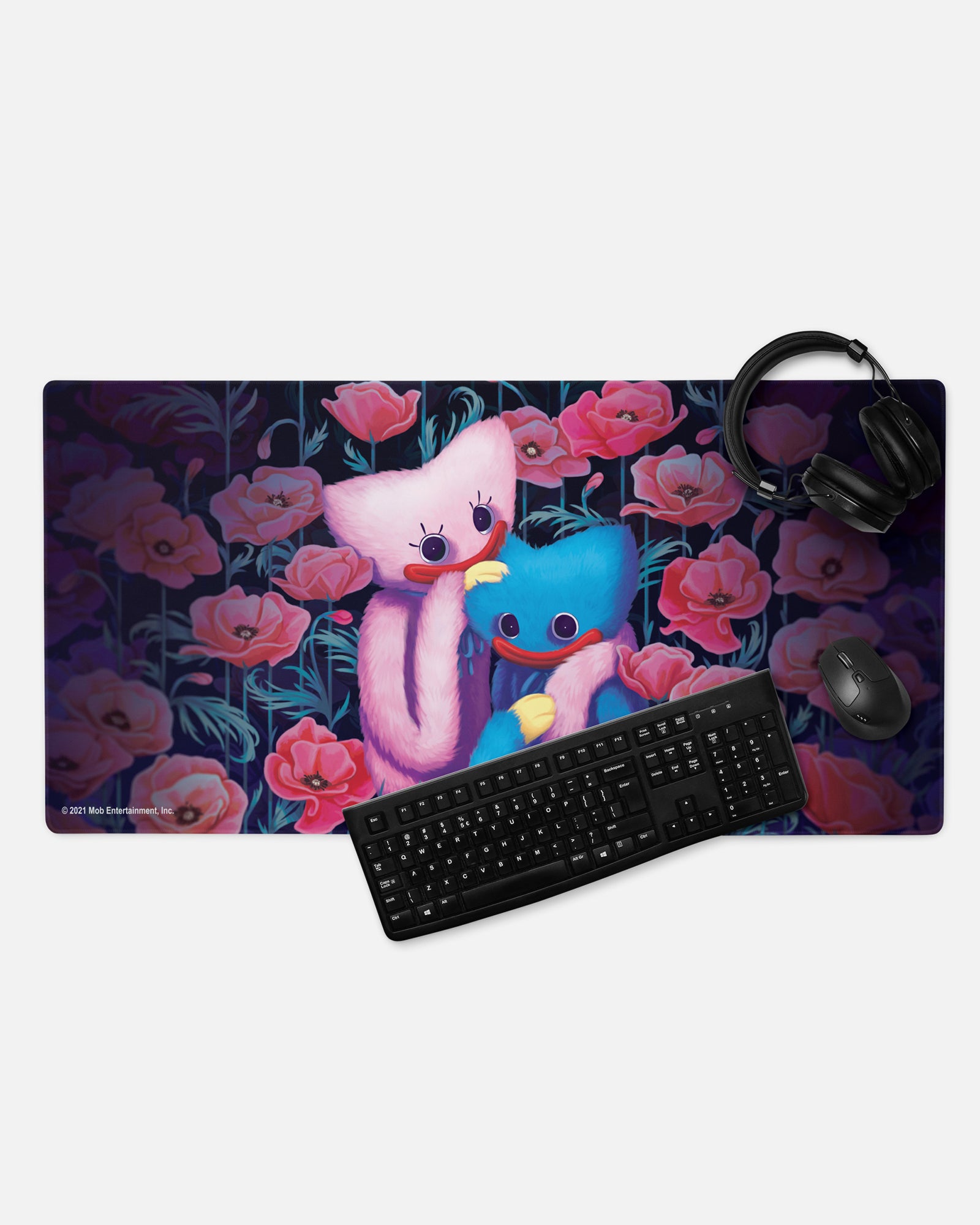 Large Gaming Mousepad with Non-Slip Base | Kissy Missy Huggy Wuggy