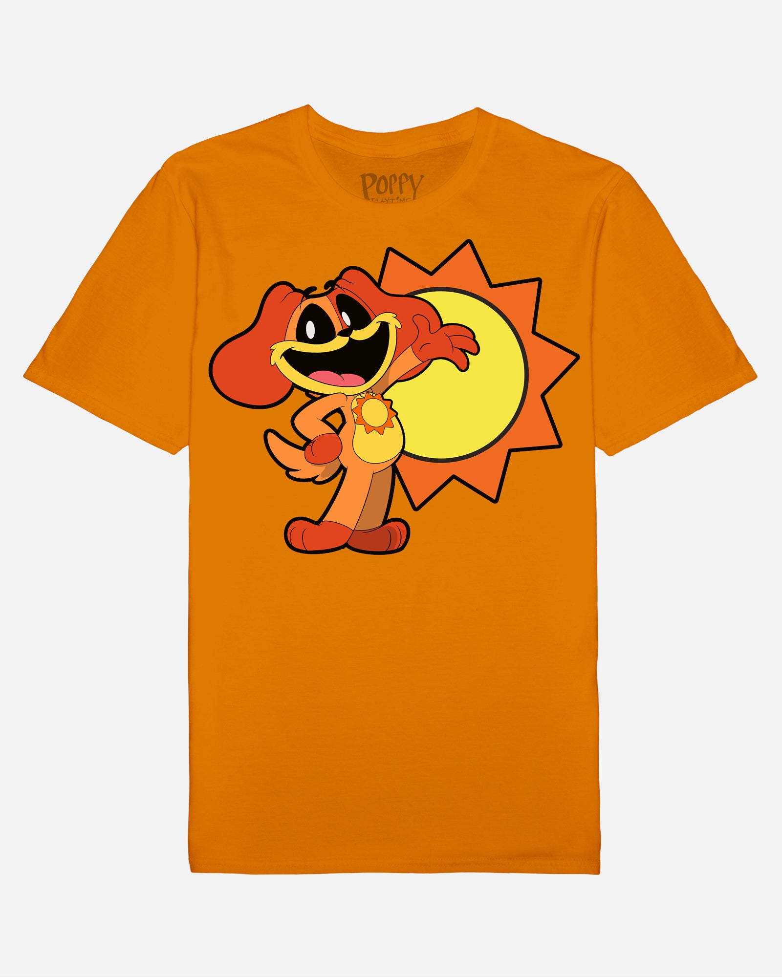 Cartoon Sun Orange T-Shirt for Men & Women | 100% Cotton | DogDay