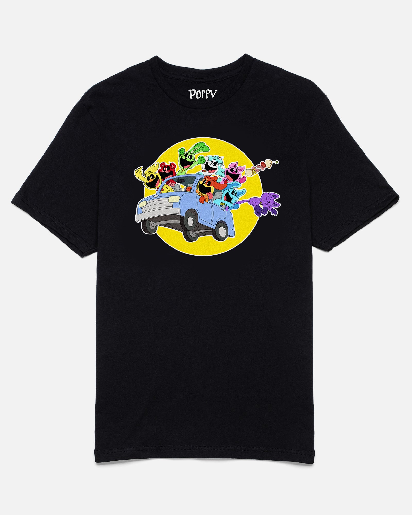 Smiling Critters T-Shirt for Kids & Adults | 100% Cotton Black Tee