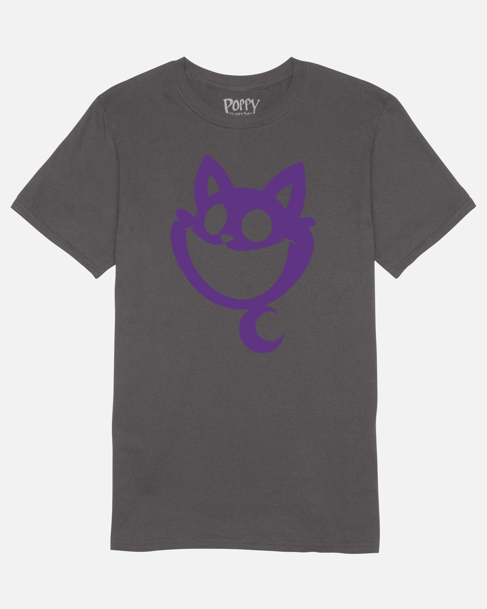 Charcoal Cotton T-Shirt with CatNap Face Design | Unisex Fit