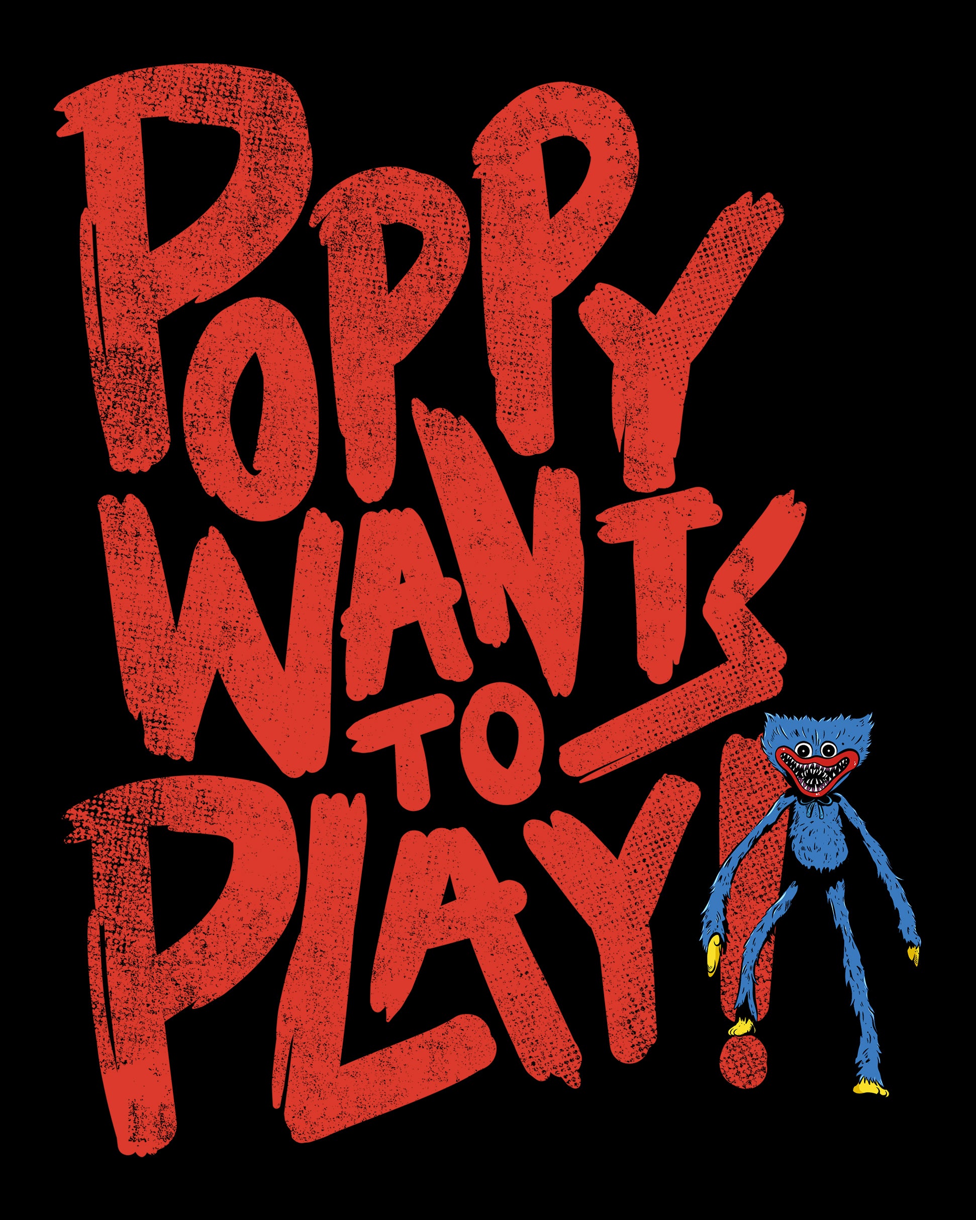 Poppy Wants To Play Hoodie | Unisex Cotton Drawstring Sweatshirt