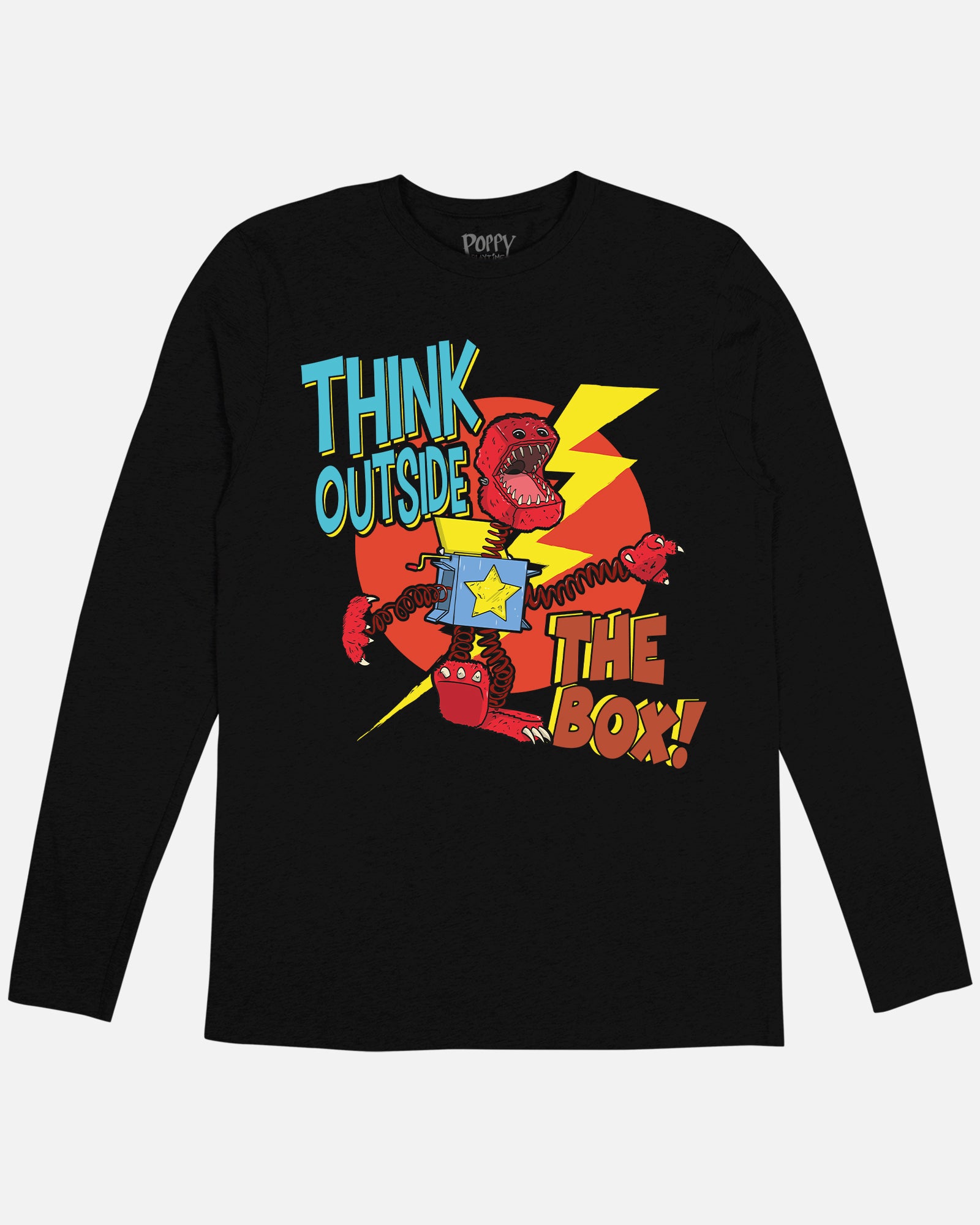Unisex Black Cotton Long Sleeve Tee | Boxy Boo Think Outside The Box