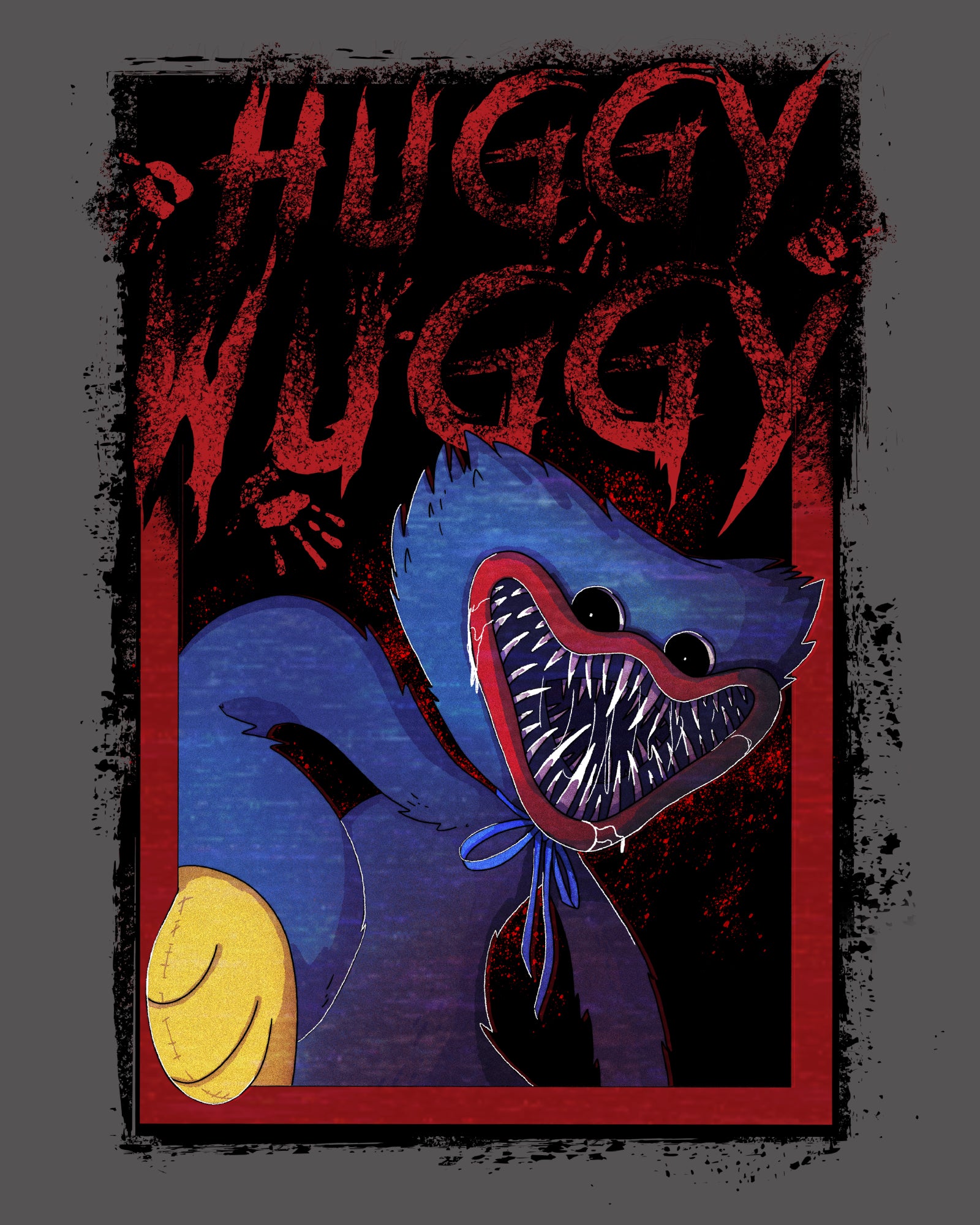 Unisex Cotton Huggy Wuggy Attack T-Shirt | Officially Licensed